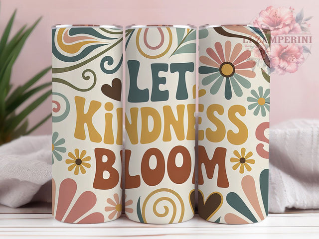 Boho Floral Kindness Fall Tumbler Wrap, Kindness Tumbler Png, Fall Floral Sublimation, Inspirational Tumbler Png, Sublimation Design Download, Wildflower Boho Tumbler Sublimation Li Zamperini 