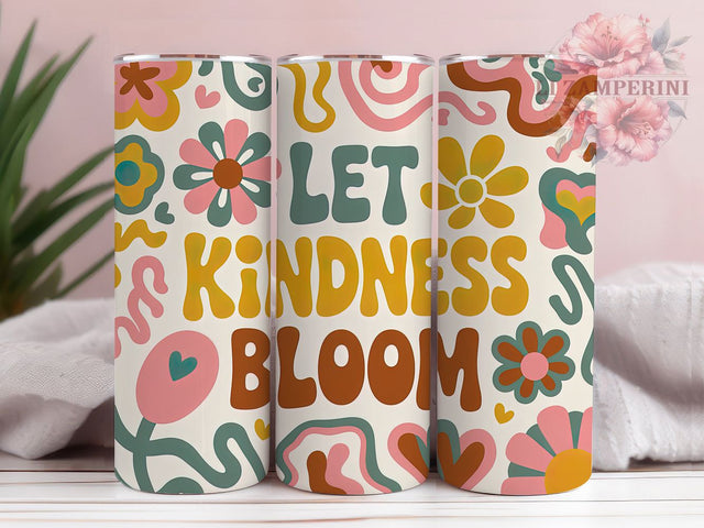 Boho Floral Kindness Fall Tumbler Wrap, Kindness Tumbler Png, Fall Floral Sublimation, Inspirational Tumbler Png, Sublimation Design Download, Wildflower Boho Tumbler Sublimation Li Zamperini 