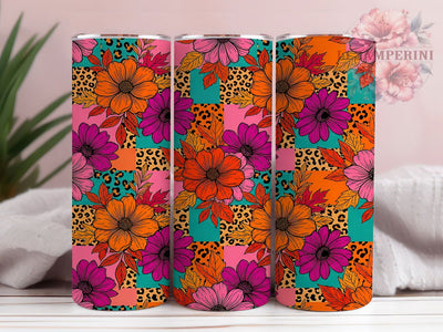 Boho Floral Leopard 20oz Tumbler, Boho Floral Leopard, Floral Leopard, Leopard Tumbler, 20oz Tumbler, Boho Tumbler, Floral Tumbler, Tumbler Wrap Sublimation Li Zamperini 