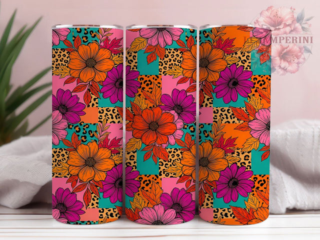Boho Floral Leopard 20oz Tumbler, Boho Floral Leopard, Floral Leopard, Leopard Tumbler, 20oz Tumbler, Boho Tumbler, Floral Tumbler, Tumbler Wrap Sublimation Li Zamperini 