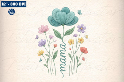 Boho Floral Mama Design PNG Sublimation designmaster24 