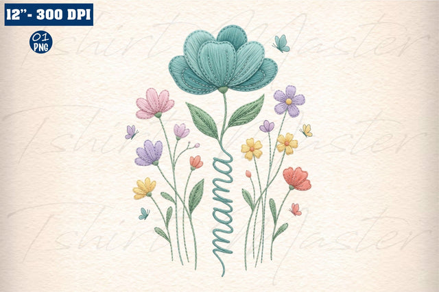 Boho Floral Mama Design PNG Sublimation designmaster24 