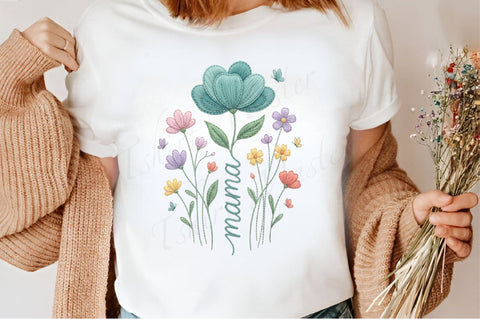 Boho Floral Mama Design PNG Sublimation designmaster24 