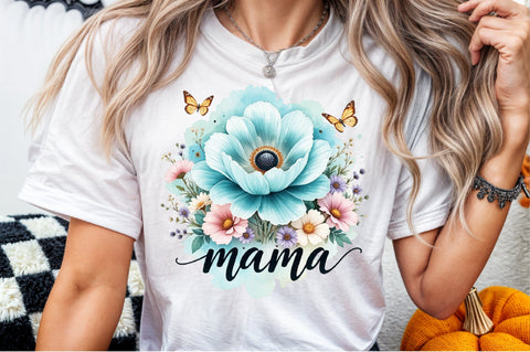 Boho Floral Mama Mother's Day Png Sublimation designartist 