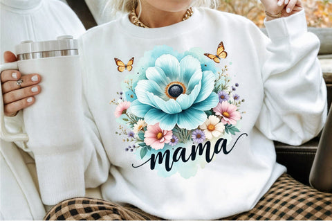 Boho Floral Mama Mother's Day Png Sublimation designartist 