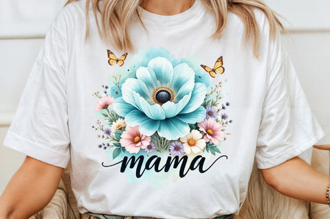 Boho Floral Mama Mother's Day Png Sublimation designartist 
