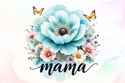 Boho Floral Mama Mother's Day Png Sublimation designartist 