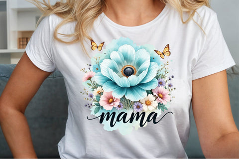 Boho Floral Mama Mother's Day Png Sublimation designartist 