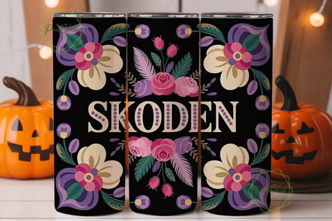 Boho Floral Personalized Tumbler Wrap Sublimation PixelChick 