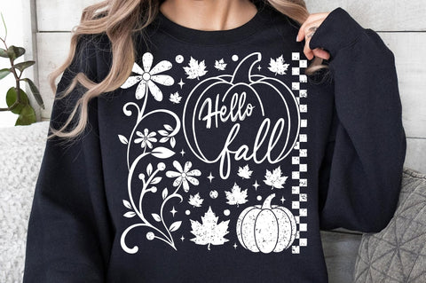 Boho Floral Pumpkin SVG, Hello Fall SVG SVG SVG Studio 