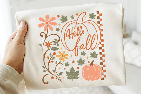 Boho Floral Pumpkin SVG, Hello Fall SVG SVG SVG Studio 