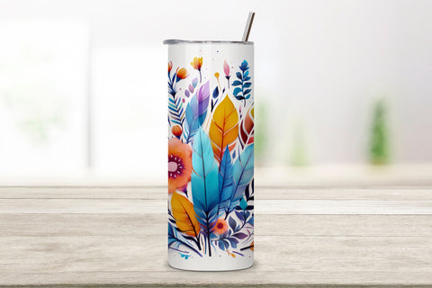 Boho Floral Tumbler Wrap | Skinny Tumbler 20oz Design, Boho Floral Tumbler Wrap, Boho Sublimation Design, 20 oz Skinny Tumbler, Groovy Flower Tumbler PNG Sublimation FloridPrintables 