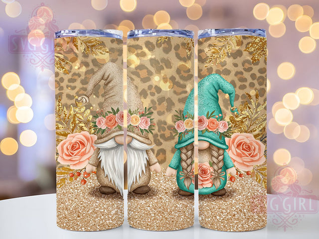 Boho Floral Whimsical Gnome Tumbler, Floral Gnome Tumbler Wrap, 20oz Sublimation Tumbler, Cute Gnome Tumbler, Rustic Boho Tumbler, Whimsical Gnome Design, Garden Gnome Tumbler Sublimation SvggirlplusArt 