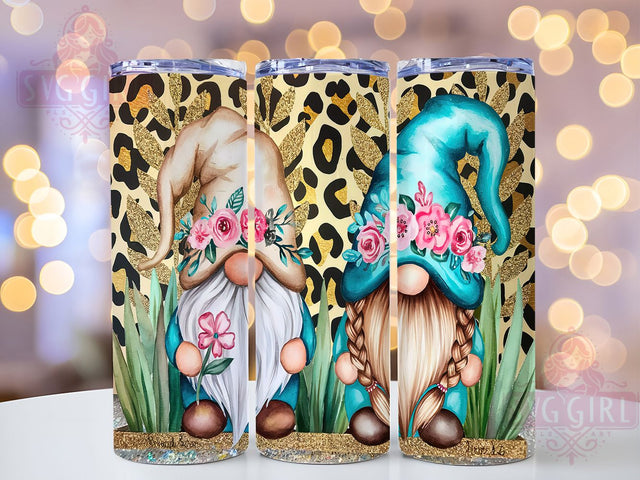 Boho Floral Whimsical Gnome Tumbler, Floral Gnome Tumbler Wrap, 20oz Sublimation Tumbler, Cute Gnome Tumbler, Rustic Boho Tumbler, Whimsical Gnome Design, Garden Gnome Tumbler Sublimation SvggirlplusArt 