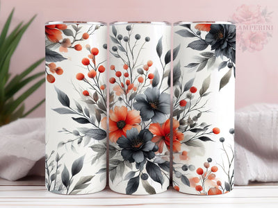 Boho Flower 20oz Tumbler Wrap PNG, Boho Clipart Tumber Png, Straight & Tapered Tumbler Wrap, Instant Digital Download Sublimation Li Zamperini 