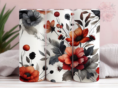 Boho Flower 20oz Tumbler Wrap PNG, Boho Clipart Tumber Png, Straight & Tapered Tumbler Wrap, Instant Digital Download Sublimation Li Zamperini 