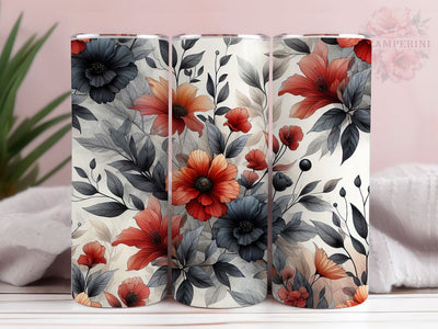 Boho Flower 20oz Tumbler Wrap PNG, Boho Clipart Tumber Png, Straight & Tapered Tumbler Wrap, Instant Digital Download Sublimation Li Zamperini 