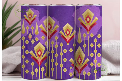 Boho Geo Floral 20oz Tumbler Wrap Sublimation PixelChick 