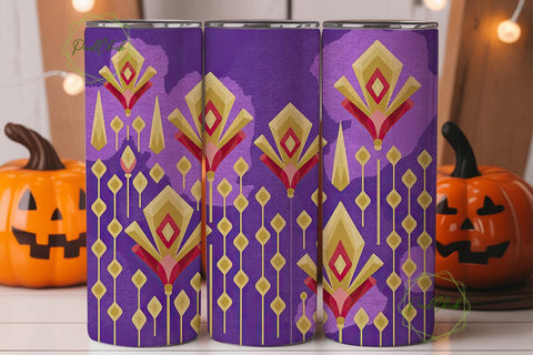 Boho Geo Floral 20oz Tumbler Wrap Sublimation PixelChick 