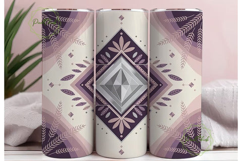 Boho Geometric Tumbler Wrap Sublimation PixelChick 