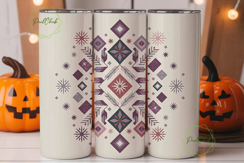 Boho Geometric Tumbler Wrap Sublimation PixelChick 