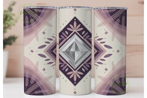 Boho Geometric Tumbler Wrap Sublimation PixelChick 
