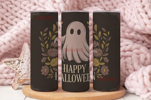 Boho Ghost Halloween 20oz Tumbler Sublimation DesignSVG 