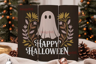 Boho Ghost Halloween 20oz Tumbler Sublimation DesignSVG 