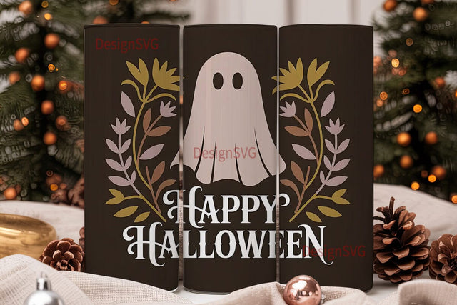 Boho Ghost Halloween 20oz Tumbler Sublimation DesignSVG 