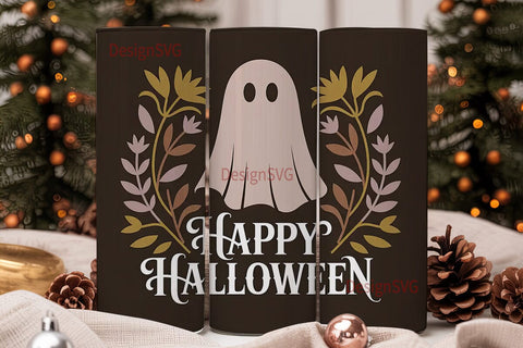 Boho Ghost Halloween 20oz Tumbler Sublimation DesignSVG 
