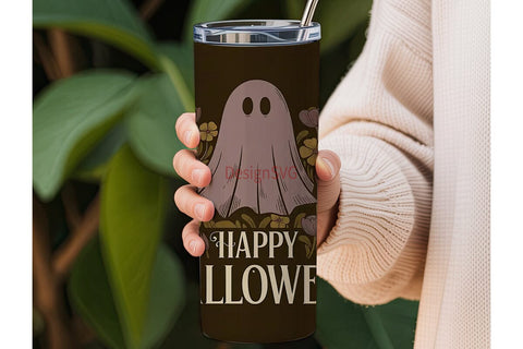 Boho Ghost Halloween 20oz Tumbler Sublimation DesignSVG 