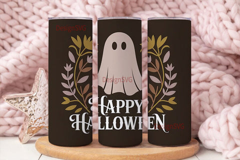 Boho Ghost Halloween 20oz Tumbler Sublimation DesignSVG 