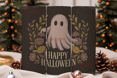 Boho Ghost Halloween 20oz Tumbler Sublimation DesignSVG 