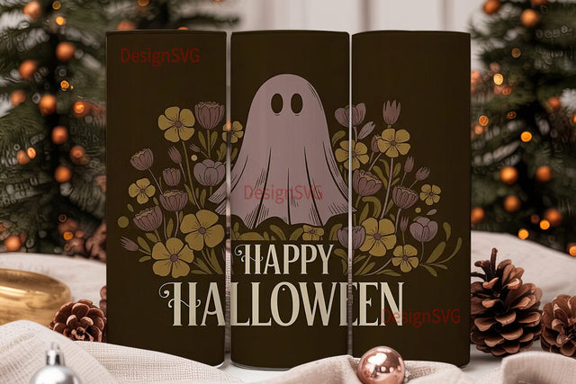 Boho Ghost Halloween 20oz Tumbler Sublimation DesignSVG 