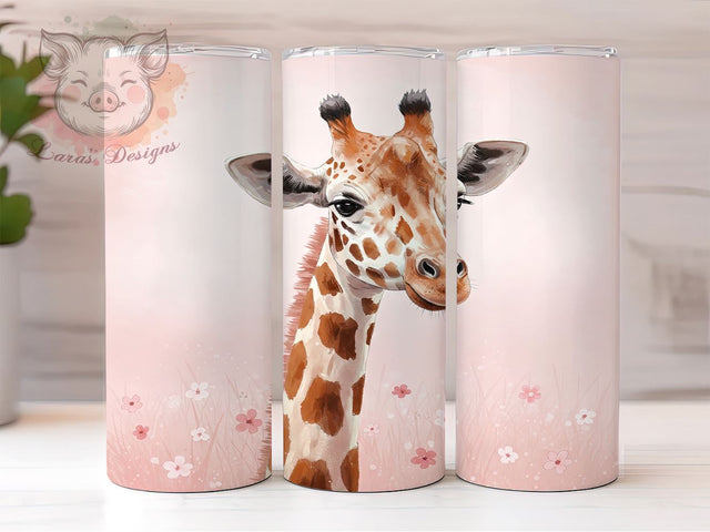 Boho Giraffe 20oz Tumbler Wrap, Giraffe Sublimation Wrap, 20oz Bohemian Drinkware, Cute Giraffe Design, Custom Boho Tumbler, Animal Print Tumbler, Boho Chic Decor Sublimation Lara' s Designs 