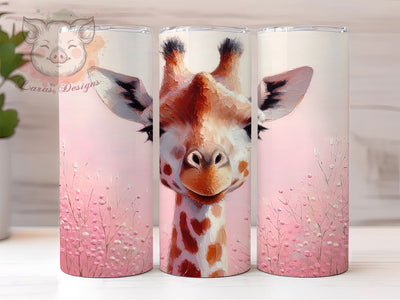 Boho Giraffe 20oz Tumbler Wrap, Giraffe Sublimation Wrap, 20oz Bohemian Drinkware, Cute Giraffe Design, Custom Boho Tumbler, Animal Print Tumbler, Boho Chic Decor Sublimation Lara' s Designs 