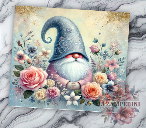 Boho Gnome Cute Bohemian Tumbler Wrap, Boho Gnome 20oz Tumbler Wrap, Sublimation Drinkware, Bohemian Decor, Cute Gnome Gift, Unique Drinkware, Gnome Lover Mug Sublimation Li Zamperini 