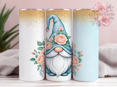 Boho Gnome Cute Bohemian Tumbler Wrap, Boho Gnome 20oz Tumbler Wrap, Sublimation Drinkware, Bohemian Decor, Cute Gnome Gift, Unique Drinkware, Gnome Lover Mug Sublimation Li Zamperini 