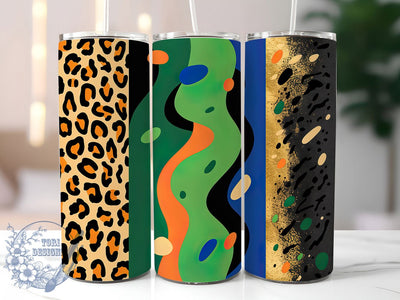 Boho Grunge Leopard Print Tumbler, Grunge Abstract Wrap, 20Oz Skinny Tumbler, Animal Print Sublimation, Bohemian Style Tumbler, Edgy Leopard Design, Trendy Tumbler Wrap Sublimation ToriDesigns 