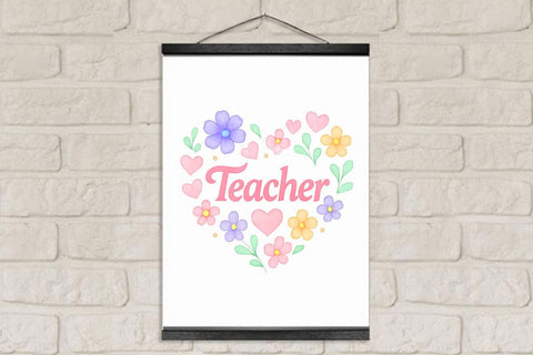 Boho Heart Teacher Back To School PNG Printable File Sublimation Creativedesigntee 