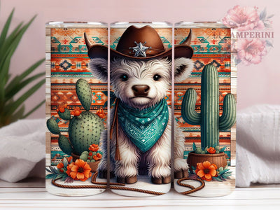 Boho Highland Cow Aztec Tumbler, Boho Western Tumbler, Aztec Tumbler Wrap, 20oz Sublimation Wrap, Rustic Cow Tumbler PNG, Southwestern Aesthetic Tumbler, Digital Download Sublimation Li Zamperini 
