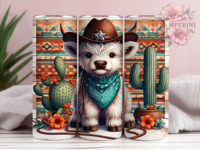 Boho Highland Cow Aztec Tumbler, Boho Western Tumbler, Aztec Tumbler Wrap, 20oz Sublimation Wrap, Rustic Cow Tumbler PNG, Southwestern Aesthetic Tumbler, Digital Download Sublimation Li Zamperini 