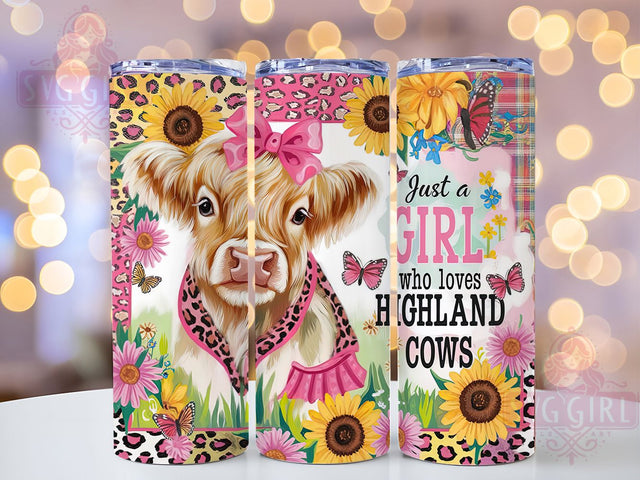Boho Highland Cow Rustic Country Tumbler, Cow Lover Tumbler, Farm Animal Tumbler, Country Girl Tumbler, Boho Tumbler, 20oz Sublimation Wrap, Rustic Tumbler Sublimation SvggirlplusArt 