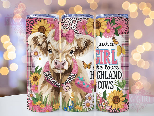 Boho Highland Cow Rustic Country Tumbler, Cow Lover Tumbler, Farm Animal Tumbler, Country Girl Tumbler, Boho Tumbler, 20oz Sublimation Wrap, Rustic Tumbler Sublimation SvggirlplusArt 