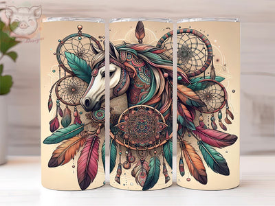 Boho Horse 20oz Tumbler Png, Straight & Tapered Tumbler Png, Country Girl Tumbler Png, Digital Download PNG Sublimation Lara' s Designs 
