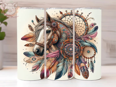 Boho Horse 20oz Tumbler Png, Straight & Tapered Tumbler Png, Country Girl Tumbler Png, Digital Download PNG Sublimation Lara' s Designs 