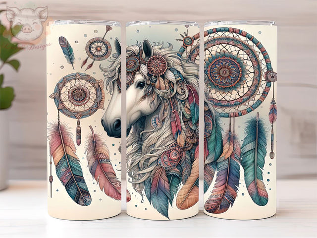 Boho Horse 20oz Tumbler Png, Straight & Tapered Tumbler Png, Country Girl Tumbler Png, Digital Download PNG Sublimation Lara' s Designs 