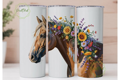 Boho Horse Dreamcatcher 20oz Tumbler Sublimation PixelChick 