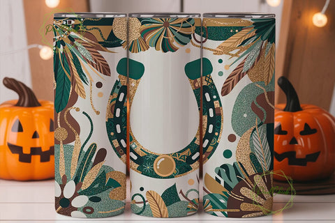 Boho Horseshoe 20oz Tumbler Wrap Sublimation PixelChick 