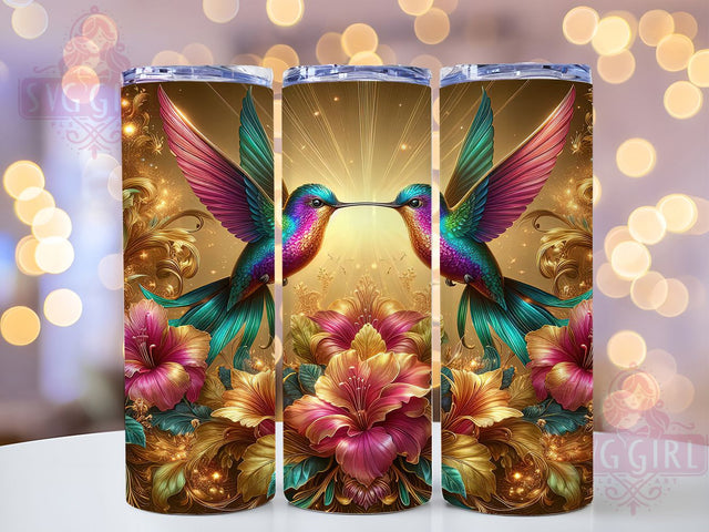 Boho Hummingbird Floral Tumbler, Floral Boho Design, Hummingbird Tumbler Art, 20Oz Sublimation Wrap, Boho Floral Print, Bird Theme Design, Tumbler Sublimation Sublimation SvggirlplusArt 